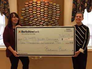 AHM Receives $1,000 from Hebron’s Berkshire Bank during #GivingTuesday